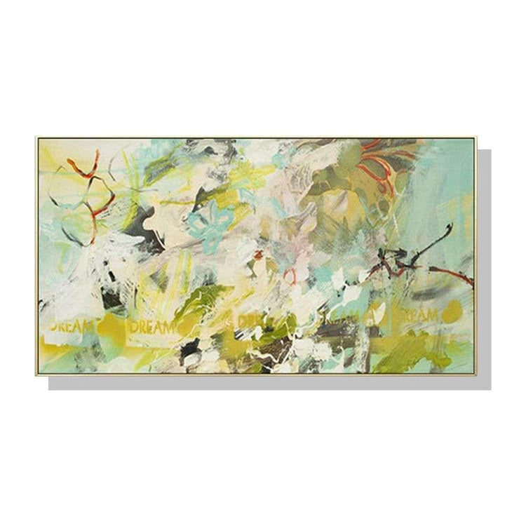 Wall Art 40cmx80cm Summer Dream Gold Frame Canvas - Magdasmall