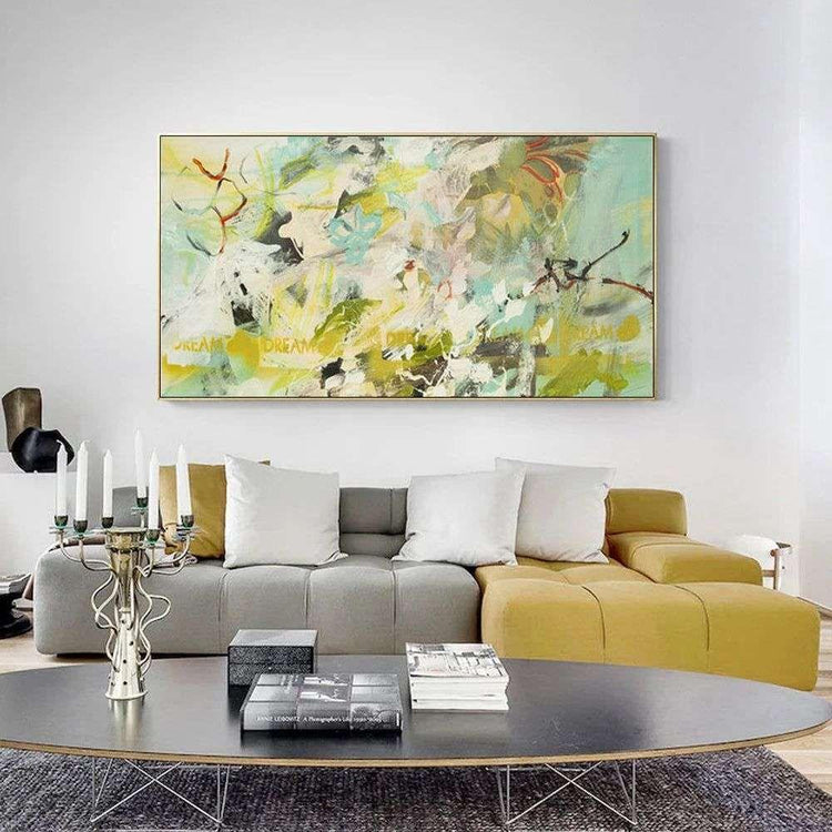 Wall Art 40cmx80cm Summer Dream Gold Frame Canvas - Magdasmall