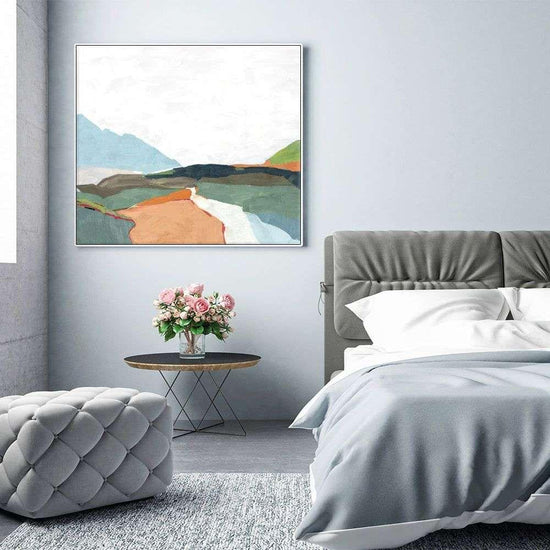 Wall Art 4cmx40cm April Morning White Frame Canvas - Magdasmall