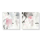 Wall Art 50cmx50cm Abstract Pink Grey 2 Sets White Frame Canvas - Magdasmall