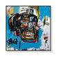 Wall Art 50cmx50cm Blue Head By Basquiat Black Frame Canvas