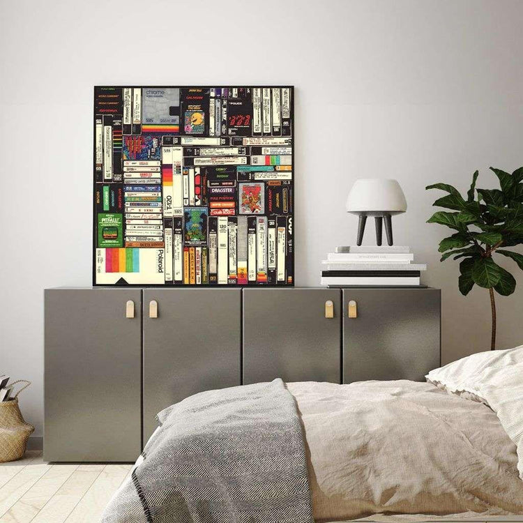 Wall Art 50cmx50cm Book Black Frame Canvas