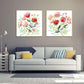 Wall Art 50cmx50cm Florals 2 Sets Gold Frame Canvas