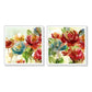 Wall Art 50cmx50cm Rosewater Garden By Carol Robinson 2 Sets White Frame Canvas