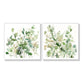 Wall Art 50cmx50cm Sage Garden By Carol Robinson 2 Sets White Frame Canvas