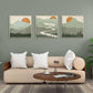 Wall Art 50cmx50cm Sage Green Landscapes 3 Sets Wood Frame Canvas