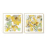 Wall Art 50cmx50cm Yellow Flowers American Style 2 Sets Gold Frame Canvas - Magdasmall