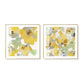 Wall Art 50cmx50cm Yellow Flowers American Style 2 Sets Gold Frame Canvas - Magdasmall