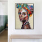 Wall Art 50cmx70cm African women 2 Sets Black Frame Canvas - Magdasmall