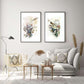 Wall Art 50cmx70cm Berries And Protea 2 Sets Black Frame Canvas