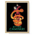 Wall Art 50cmx70cm Bitter Campari Gold Frame Canvas - Magdasmall