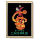 Wall Art 50cmx70cm Bitter Campari Gold Frame Canvas - Magdasmall