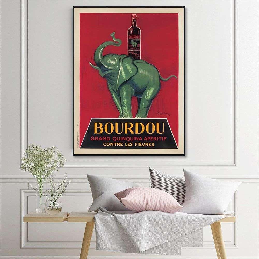 Wall Art 50cmx70cm Bourdou Black Frame Canvas - Magdasmall