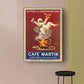 Wall Art 50cmx70cm Cafe Martin Gold Frame Canvas