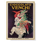 Wall Art 50cmx70cm Cioccolato Venchi Vintage Gold Frame Canvas