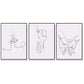 Wall Art 50cmx70cm Couples 3 Sets Black Frame Canvas - Magdasmall