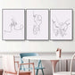 Wall Art 50cmx70cm Couples 3 Sets Black Frame Canvas - Magdasmall