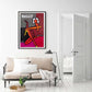 Wall Art 50cmx70cm Fashion Woman Black Frame Canvas - Magdasmall