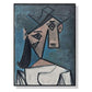 Wall Art 50cmx70cm Head Of A Woman By Pablo Picasso Black Frame Canvas - Magdasmall