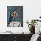 Wall Art 50cmx70cm Head Of A Woman By Pablo Picasso Black Frame Canvas - Magdasmall