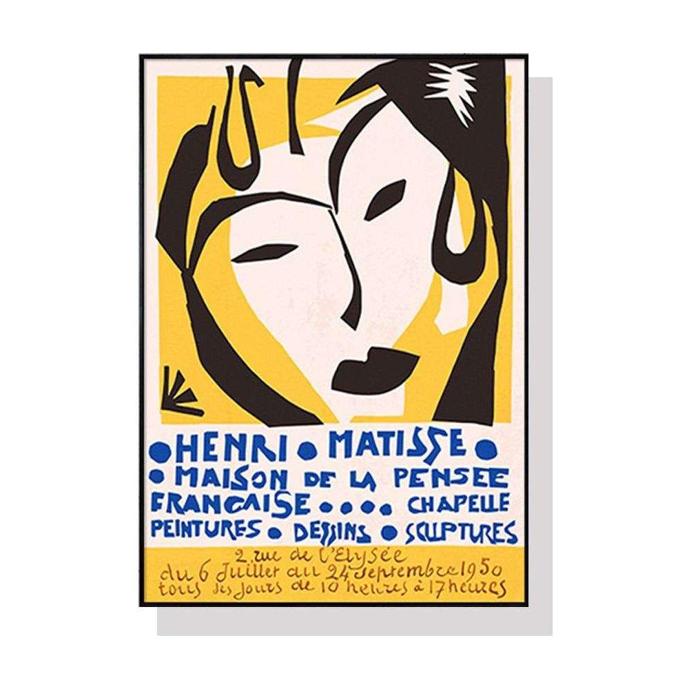 Wall Art 50cmx70cm Henri Matisse Black Frame Canvas - Magdasmall