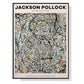 Wall Art 50cmx70cm Jackson Pollock Exhibition III Black Frame Canvas - Magdasmall