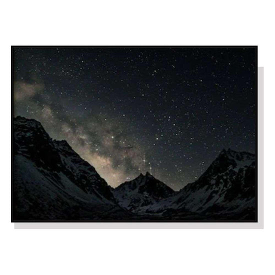 Wall Art 50cmx70cm Night Court Black Frame Canvas - Magdasmall