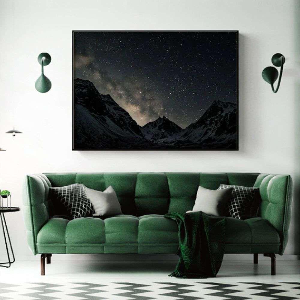 Wall Art 50cmx70cm Night Court Black Frame Canvas - Magdasmall