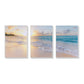 Wall Art 50cmx70cm Ocean and beach 3 Sets White Frame Canvas - Magdasmall