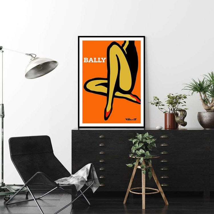 Wall Art 50cmx70cm Orange Legs Black Frame Canvas - Magdasmall