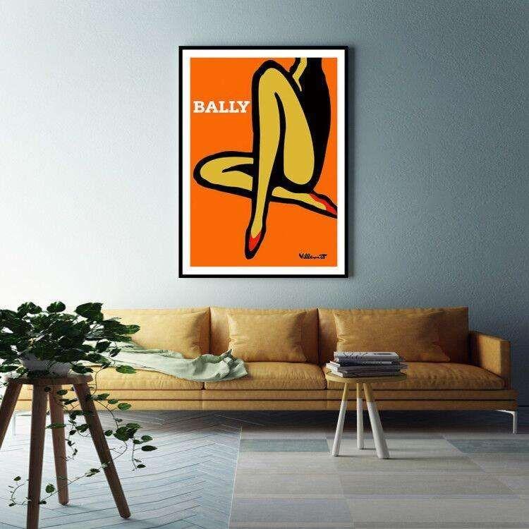 Wall Art 50cmx70cm Orange Legs Black Frame Canvas - Magdasmall