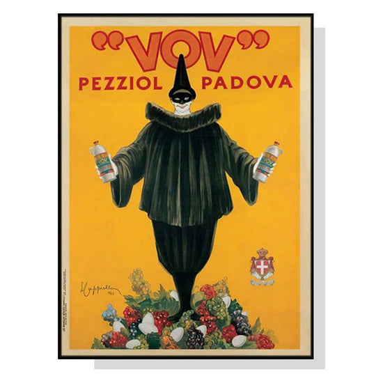 Wall Art 50cmx70cm Pezziol Padova Black Frame Canvas