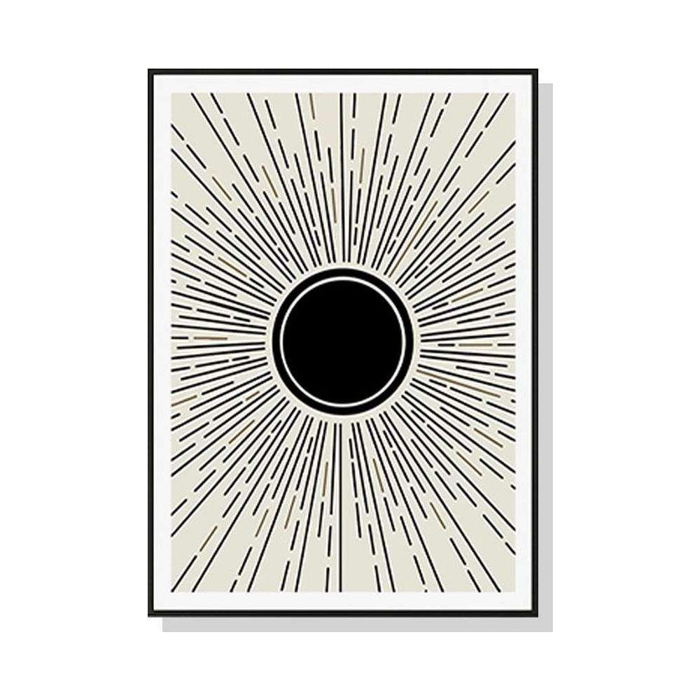 Wall Art 50cmx70cm Sun Rise Art Black Frame Canvas