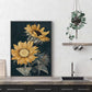 Wall Art 50cmx70cm Sunflowers Black Frame Canvas - Magdasmall