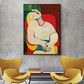 Wall Art 50cmx70cm The dream by Pablo Picasso Gold Frame Canvas - Magdasmall