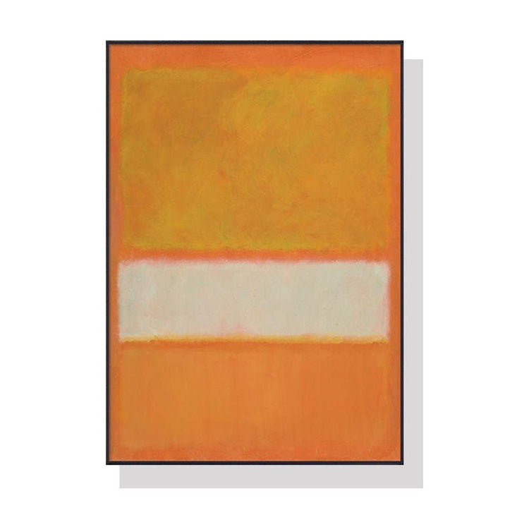 Wall Art 50cmx70cm Yellow By Mark Rothko Black Frame Canvas - Magdasmall