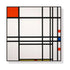 Wall Art 60cmx60cm Abstract Art By Piet Mondrian Black Frame Canvas - Magdasmall