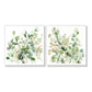 Wall Art 60cmx60cm Sage Garden By Carol Robinson 2 Sets White Frame Canvas - Magdasmall