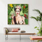 Wall Art 60cmx60cm Self Portrait by Frida Kahlo Wood Frame Canvas - Magdasmall