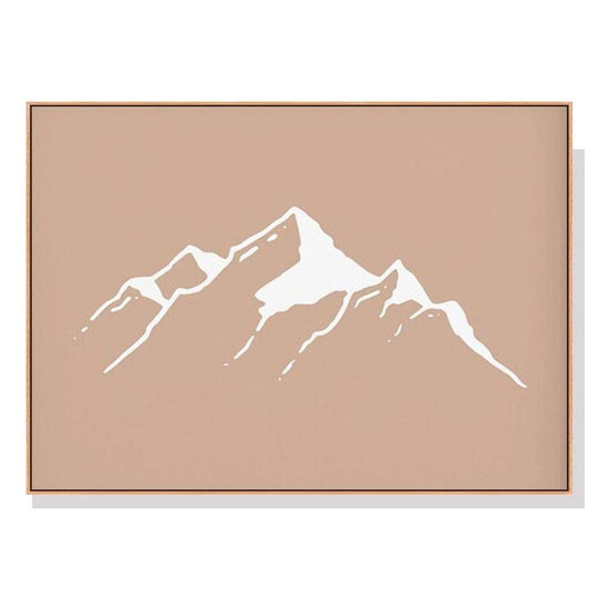 Wall Art 60cmx90cm Boho Mountain Wood Frame Canvas