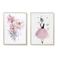 Wall Art 60cmx90cm Dancing Ballerina in Paris 2 Sets Gold Frame Canvas