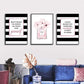 Wall Art 60cmx90cm Fashion Prints 3 Sets Black Frame Canvas - Magdasmall