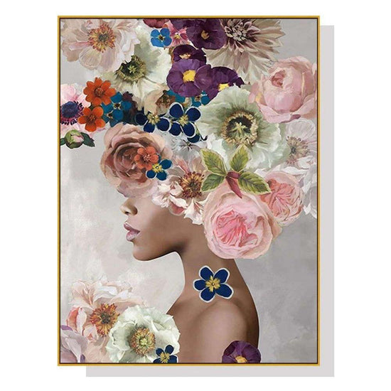 Wall Art 60cmx90cm Foolish in Love II Gold Frame Canvas - Magdasmall