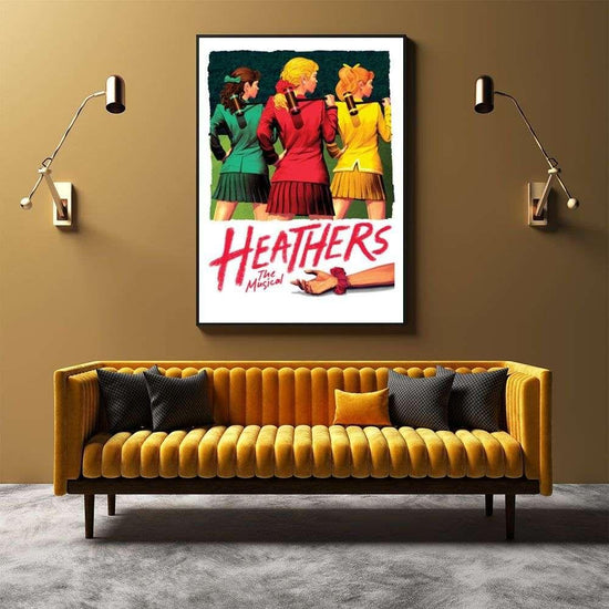 Wall Art 60cmx90cm Heathers The Musical Black Frame Canvas