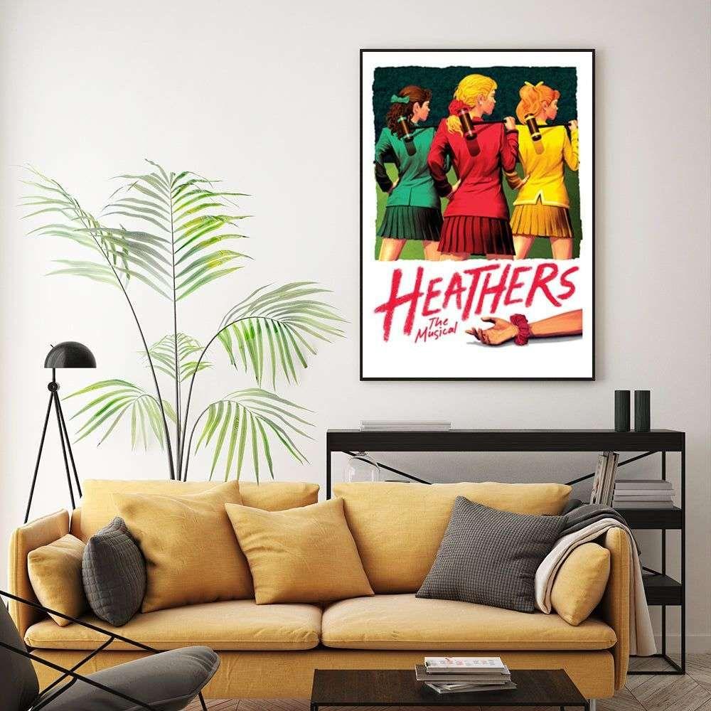 Wall Art 60cmx90cm Heathers The Musical Black Frame Canvas