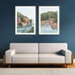 Wall Art 60cmx90cm Italy Coast 2 Sets Wood Frame Canvas - Magdasmall