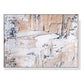 Wall Art 60cmx90cm  Modern Abstract Oil Painting Style White Frame Canvas - Magdasmall