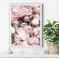 Wall Art 60cmx90cm Peony White Frame Canvas - Magdasmall