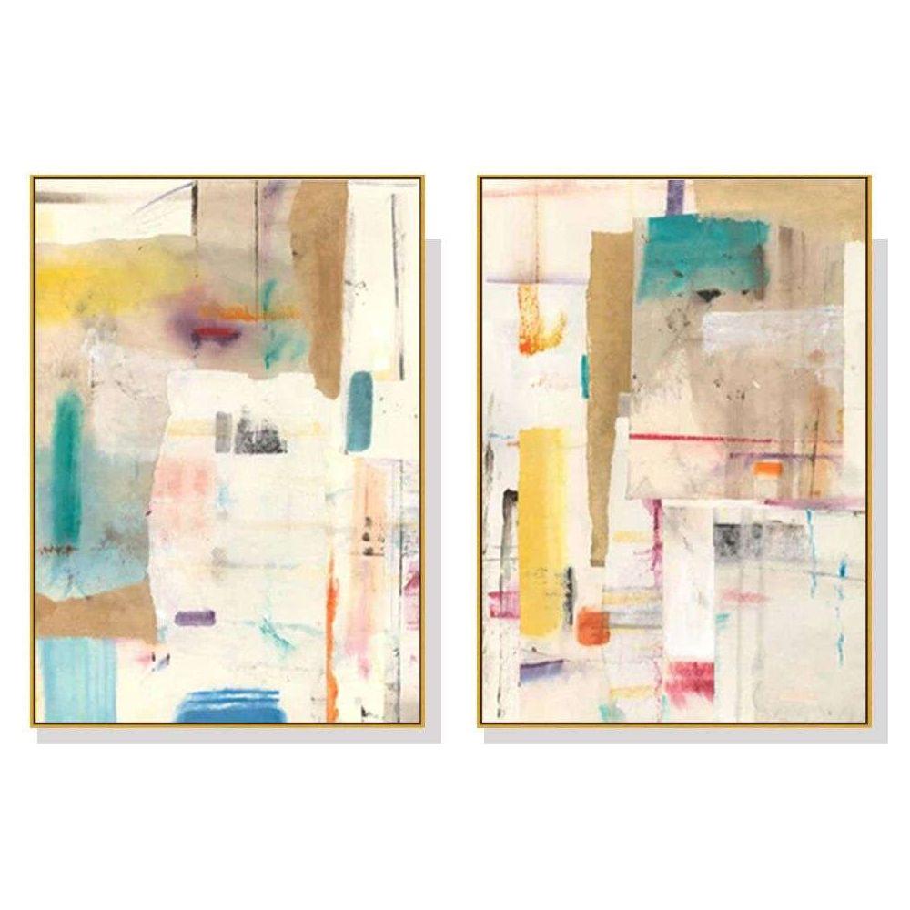 Wall Art 60cmx90cm Sonder By Jean Kenna 2 Sets Gold Frame Canvas - Magdasmall