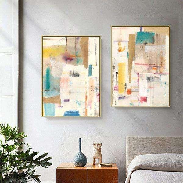 Wall Art 60cmx90cm Sonder By Jean Kenna 2 Sets Gold Frame Canvas - Magdasmall